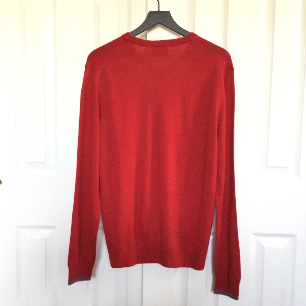 Calvin Klein Extra Fine Marino Wool V Neck Sweater - Picture 2 of 5